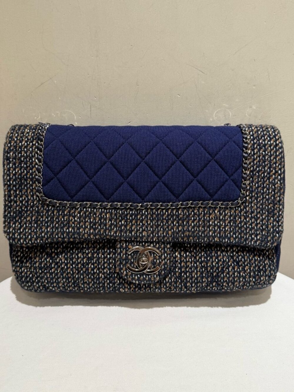 Chanel Classic Flap Seasonal Limited Knit Chain Shoulder Bag
